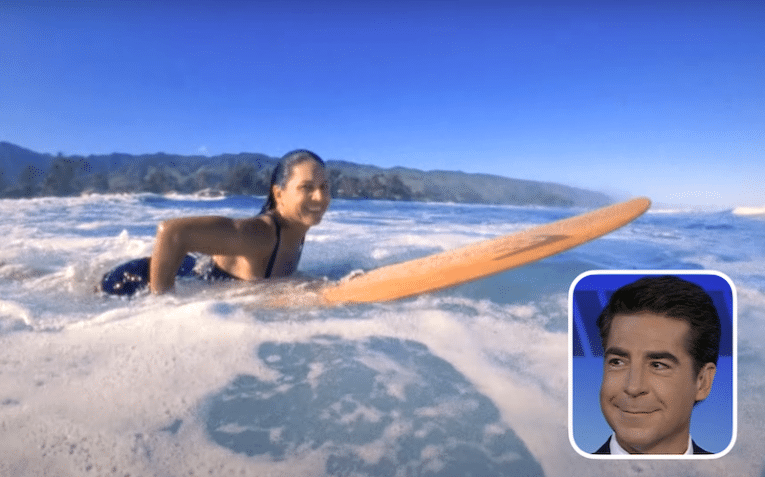 Fox News host Jesse Watters begs for more Tulsi Gabbard surf footage: “I need some eye candy too!”